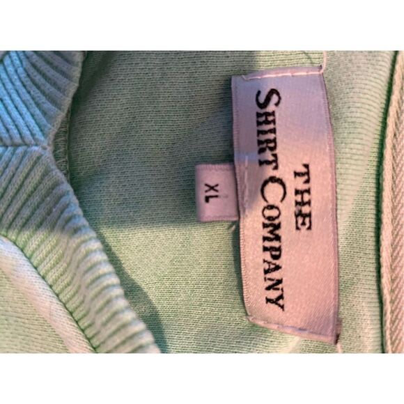 Mendocino The Shirt Company Lime Green Long Sleeve V-Neck Raw Hem Sweatshirt Siz - Picture 4 of 7